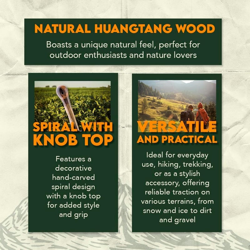 SE عصا مشي من الخشب الطبيعي - ‎WS62 - Image 3